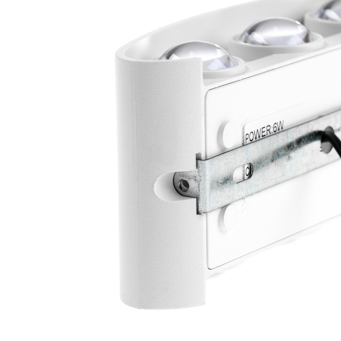 Светильник фасадный &laquo;Полусфера&raquo;, FSD-070, 6 Вт, 3000К, 3 луча, IP65, 220 В, пластик, белый   1008421