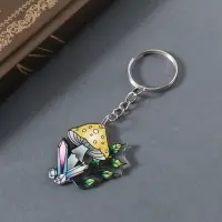 Брелок акрил двусторонний "Мухомор и кристаллы" 3,7х3,3х0,2 см