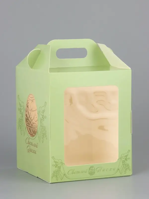 Коробка подарочная пасхальная, тиснение золотой фольгой &laquo;Золотая Пасха&raquo; 15&times;15&times;18 см