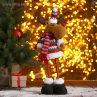 Мягкая игрушка "Олень в полосатом шарфике-длинные ножки" стоит, 11х36 см Мягкая игрушка "Олень в полосатом шарфике-длинные ножки" стоит, 11х36 см