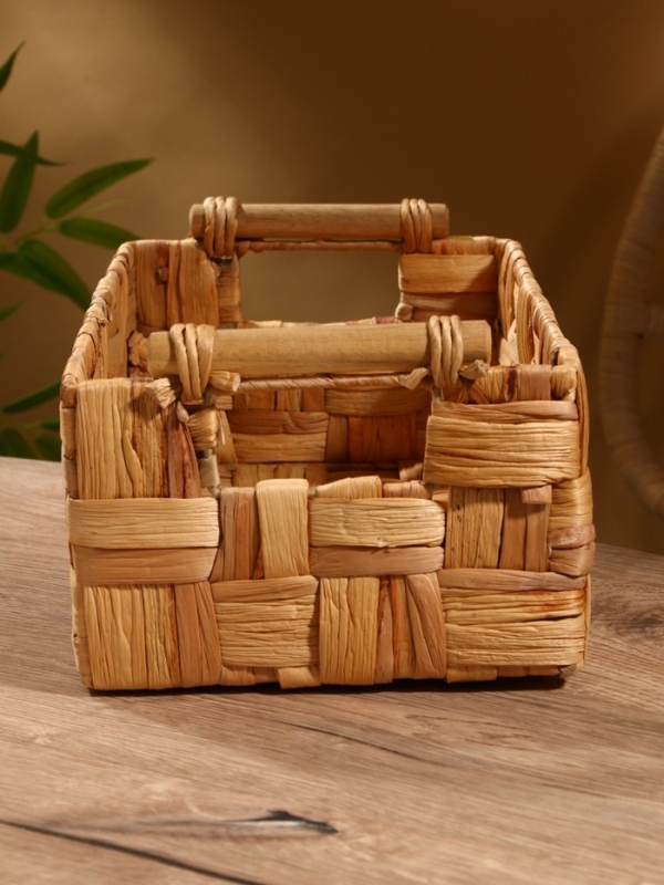 Корзина плетеная 35х20х15 см, водный гиацинт