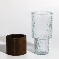 Ваза стекло настольная "Лесли" размытость, 20х10 см, прозрачный