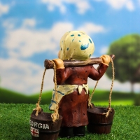 Садовая фигура "Бабушка с ведрами" 20х7х19см Садовая фигура "Бабушка с ведрами" 20х7х19см