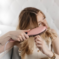 Расческа Luazon LR-01, электрическая, 35 Вт, дисплей, регулировка t, 220 В, розовая