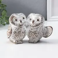 Сувенир полистоун "Совята- объятия" белый с золотой патиной 13,7х8х8,7 см