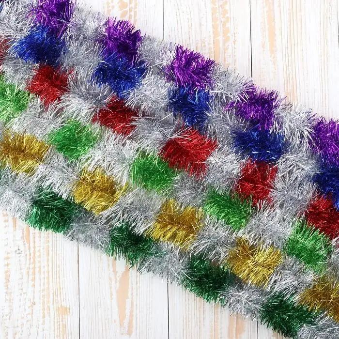 Мишура новогодняя &laquo;Зимнее волшебство. Узкая двухцветка&raquo;, d = 4 см, 200 см, МИКС