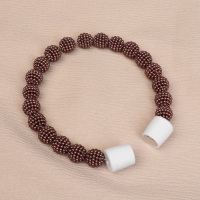 Подхват для штор &laquo;Бусы из бисера&raquo;, d = 1,3 см, 30 см, цвет коричневый