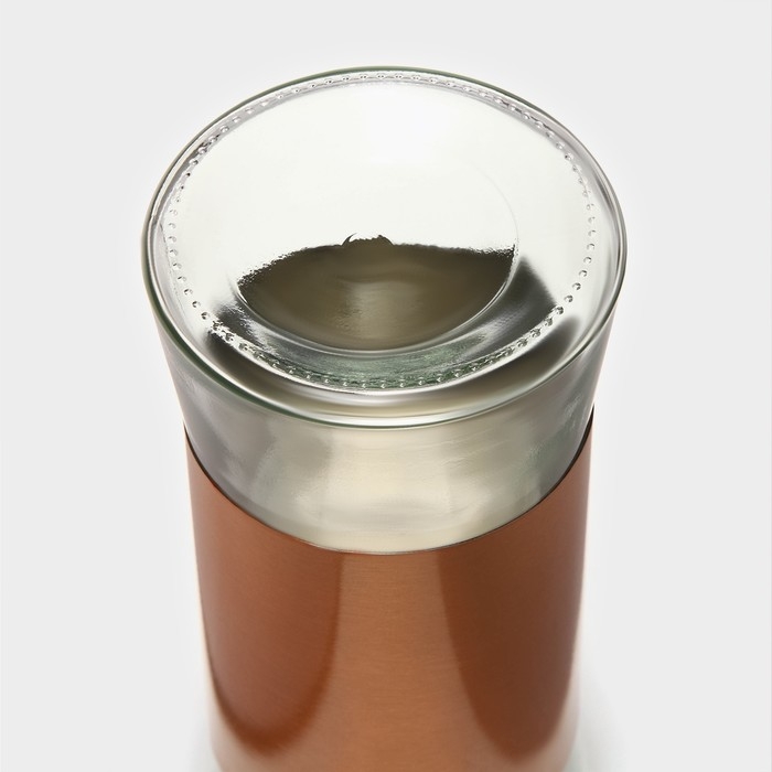 Солонка стеклянная &laquo;Стиль&raquo;, 150 мл, 5,5&times;8 см, цвет бронзовый