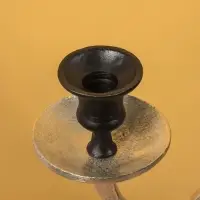 Подсвечник канделябр  на 3 свечи "Тёмная Вуаль" алюминий 46х15х62 см