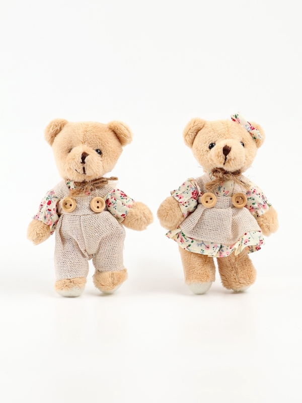 Мягкая игрушка "Мишка в комбинезоне", 11х7х5 см