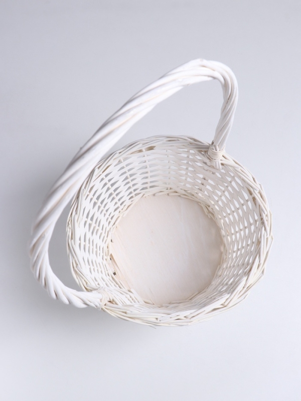 Корзина 27х27х14х43см, ива, белая