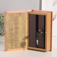 Сейф-книга дерево кожзам "9 месяцев счастья" тиснение 21х13х5 см