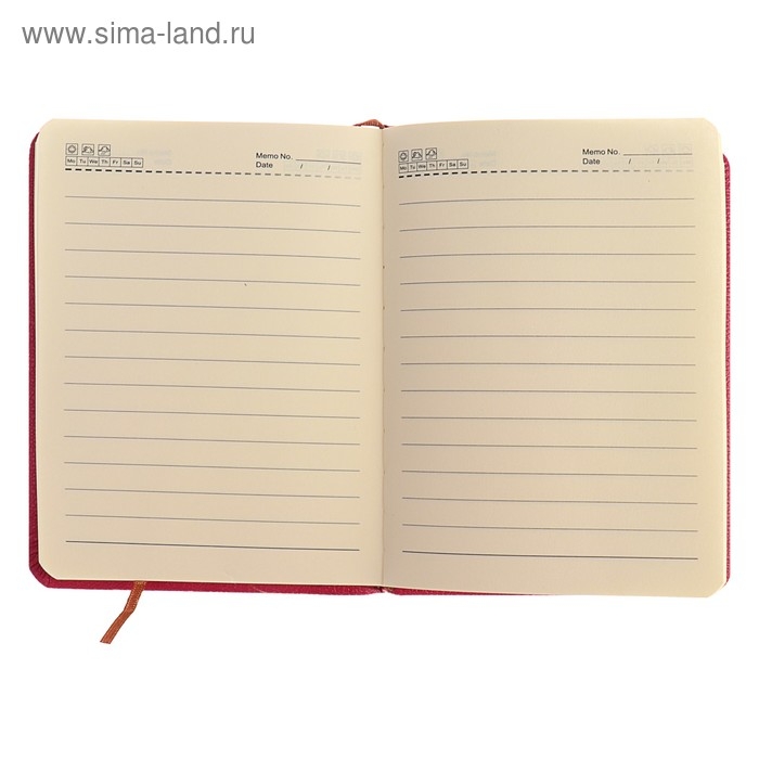 Ежедневник недатированный А6, 120 листов в линейку, обложка пвх, МИКС