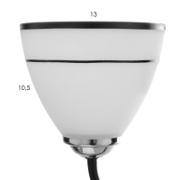 Бра 2026/1 E27 60Вт черный+хром 20х13,5х20 см Бра 2026/1 E27 60Вт черный+хром 20х13,5х20 см