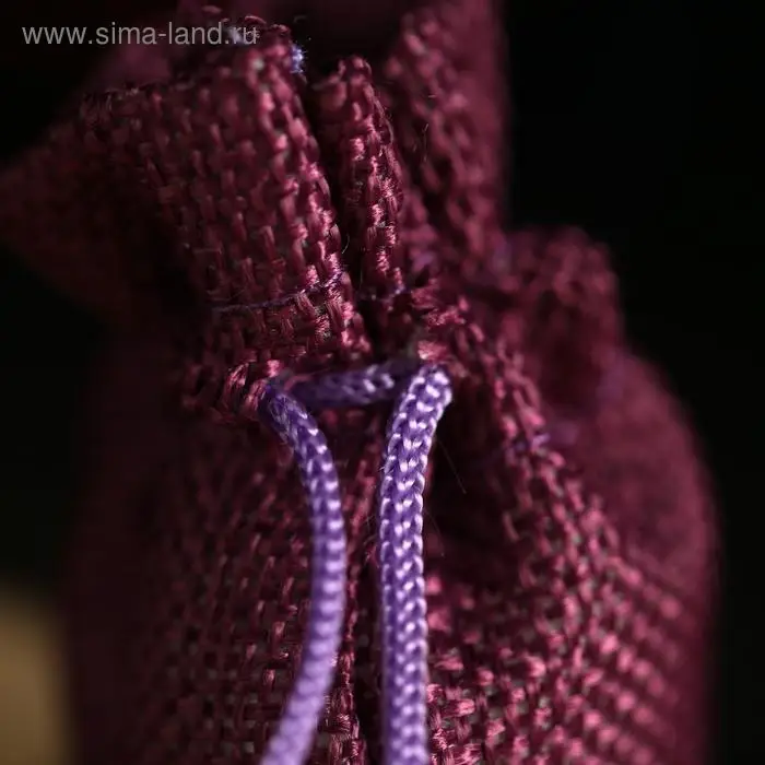 Мешочек подарочный из холщи, сиреневый, 7&times;9 см