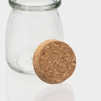 Банка стеклянная для хранения сыпучих продуктов Доляна &laquo;Парфе&raquo;, 200 мл, 7&times;8,5 см, с пробковой крышкой