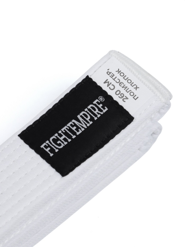 Пояс для единоборств Fight Empire 2,6 м, EXPERT, белый