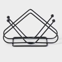 Салфетница Доляна &laquo;Треугольники&raquo;, чёрная