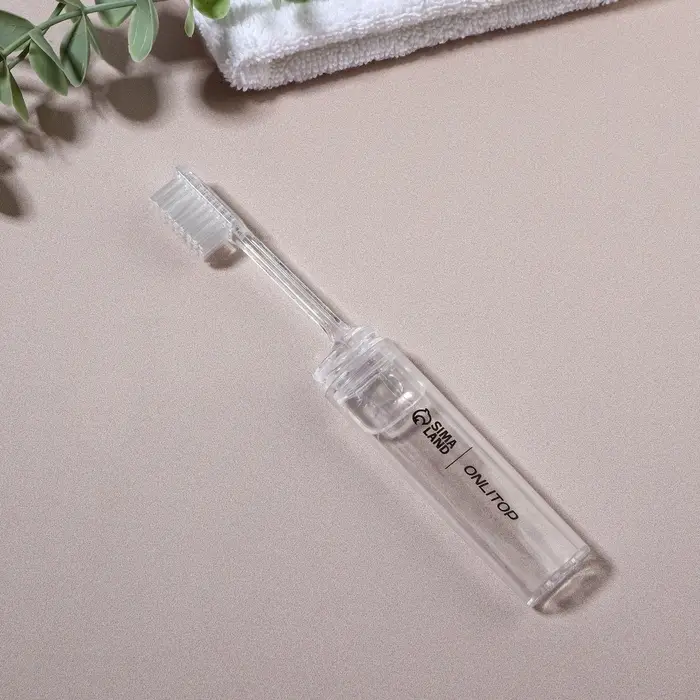 Зубная щётка, складная, 16(&plusmn;1) см, прозрачная