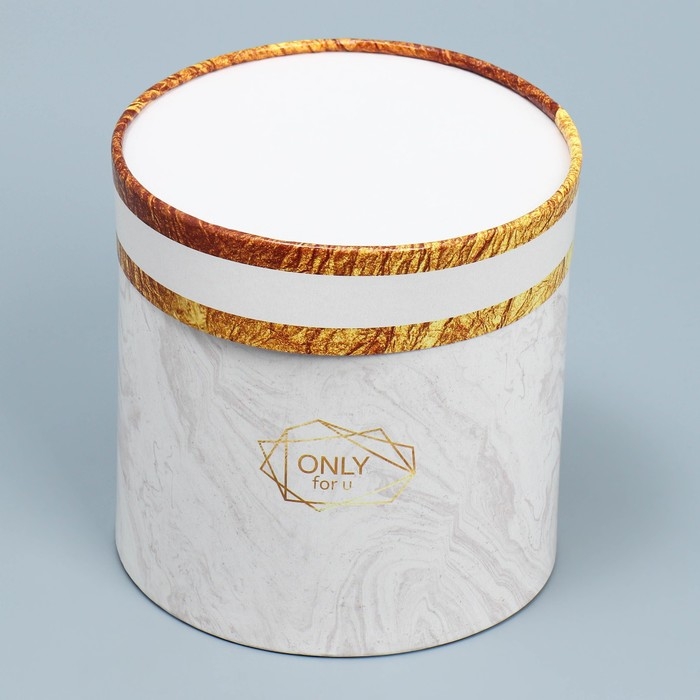 Набор шляпных коробок 3 в 1, упаковка подарочная, &laquo;Мрамор&raquo;, 13 х 13 - 18 х 18 см