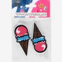 Термоаппликация &laquo;Мороженое&raquo;, 7.2&times;3.5 см, разноцветная