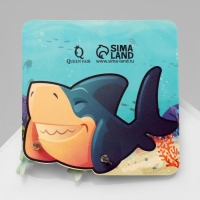 Серьги из полимерной глины &laquo;Акула&raquo;, цвет голубой