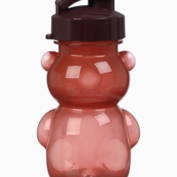 Поильник-непроливайка, 350 мл. "Мишка", цвет бежевый/коричневый