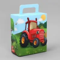 Коробка подарочная складная, упаковка, &laquo;Красный трактор&raquo;, 18 x 15 x 7.5 см