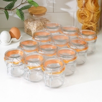 Банка стеклянная для сыпучих продуктов Optima, 250 мл, с бугельным замком