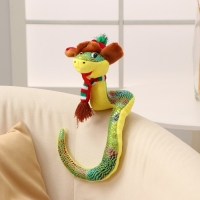 Мягкая игрушка &laquo;Змея&raquo;, в шапке ушанке и шарфе, 15 см