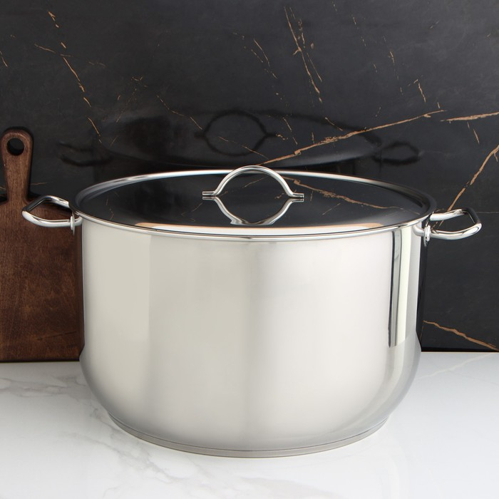 Кастрюля цельнотянутая &laquo;Профи&raquo;, 40 л, d=45 см, капсульное дно, индукция