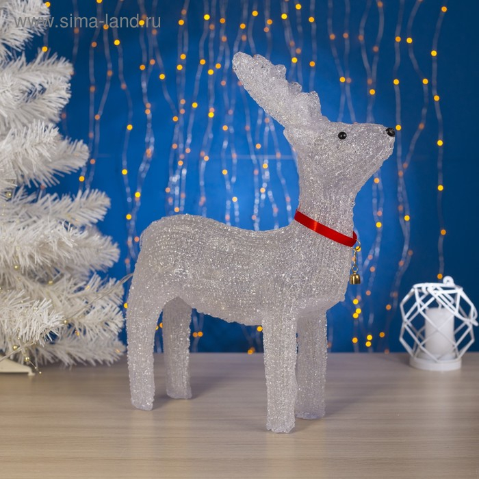 Светодиодная фигура &laquo;Оленёнок гордый&raquo; 30 &times; 40 &times; 11 см, акрил, 40 LED, 220 В, свечение белое