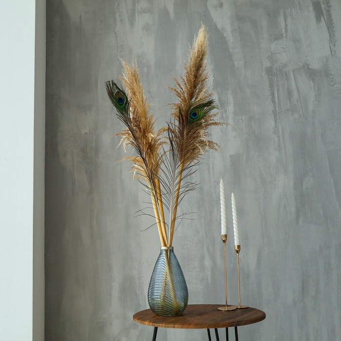 Перо павлина для декора, 1 шт.