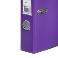 Папка-регистратор А4, 50 мм, Calligrata, ПВХ, тиснение "лен", металлическая окантовка, карман на корешок, собранная, фиолетовая, микс Папка-регистратор А4, 50 мм, Calligrata, ПВХ, тиснение "лен", металлическая окантовка, карман на корешок, собранная, фиолетовая, микс