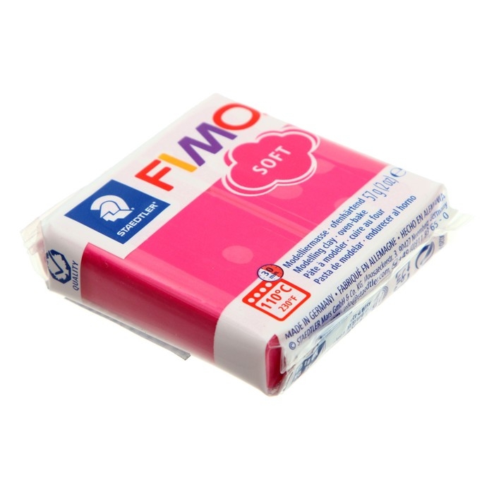 Пластика - полимерная глина, 57 г, Soft, малиновый