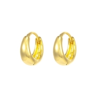 Серьги-кольца XUPING объём, d=1,1 см, цвет золото