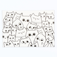 Магнит-раскраска многоразовая &laquo;Котики&raquo;, 14,8 &times; 21 см