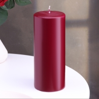 Свеча - цилиндр, 8&times;20 см, 90 ч, 795 г, бордовая