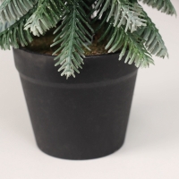 Искусственная ёлка настольная &laquo;Зимнее волшебство. Заснеженная с блёстками&raquo; в горшочке, 22 см