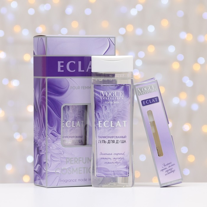 Подарочный набор косметики женский Eclat for women, гель для душа 250 мл, парфюмерная вода 30 мл Подарочный набор косметики женский Eclat for women, гель для душа 250 мл, парфюмерная вода 30 мл