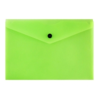 Набор папок-конвертов на кнопке 4 штуки, А5, 150 мкм, Calligrata Neon, полупрозрачные, неоновый микс