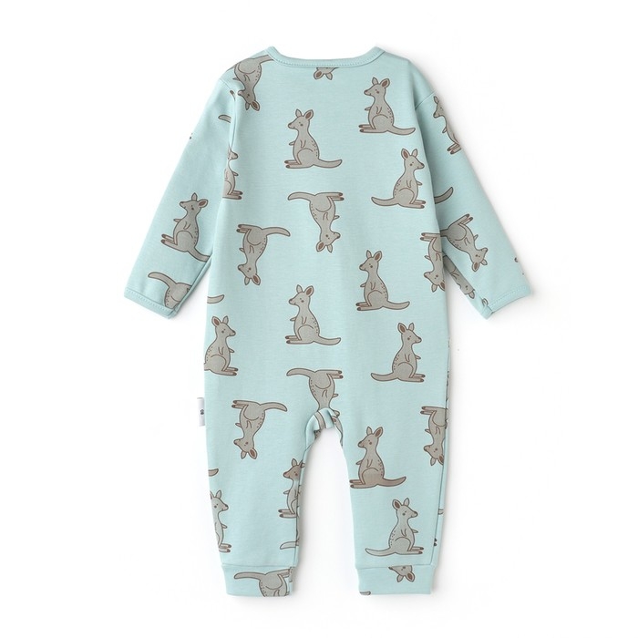 Комбинезон детский (3 шт.), цвет бежевый/зелёный/белый, рост 86 см