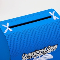 Семейный банк "Цветочный", синий, 23,5х17х20 см