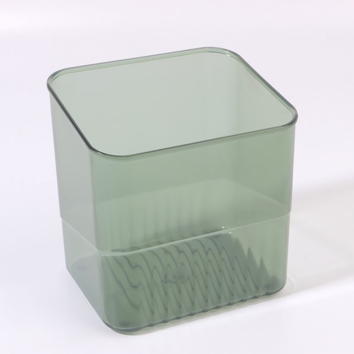 Органайзер - подставка для хранения маникюрных/косметических принадлежностей «GREEN», 11,5 × 9 × 12 см, цвет полупрозрачный/зелёный Органайзер - подставка для хранения маникюрных/косметических принадлежностей «GREEN», 11,5 × 9 × 12 см, цвет полупрозрачный/зелёный