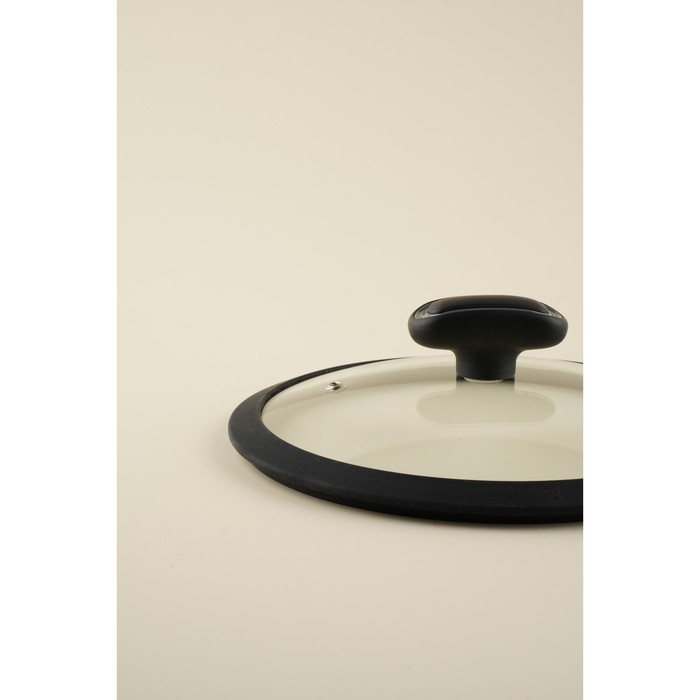 Крышка стеклянная SL Home, d=20 см, с силиконовым ободком Крышка стеклянная SL Home, d=20 см, с силиконовым ободком