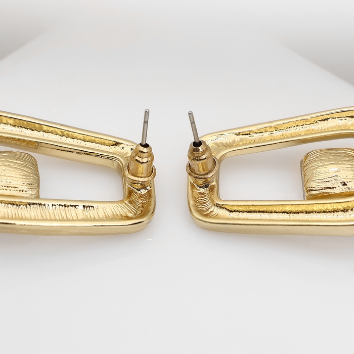 Серьги со стразами &laquo;Блеск вечера&raquo; первая леди, цвет белый в золоте