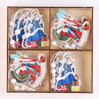 Набор новогодних подвесок &laquo;Дед Мороз и Снегурочка&raquo; 12 шт., МИКС