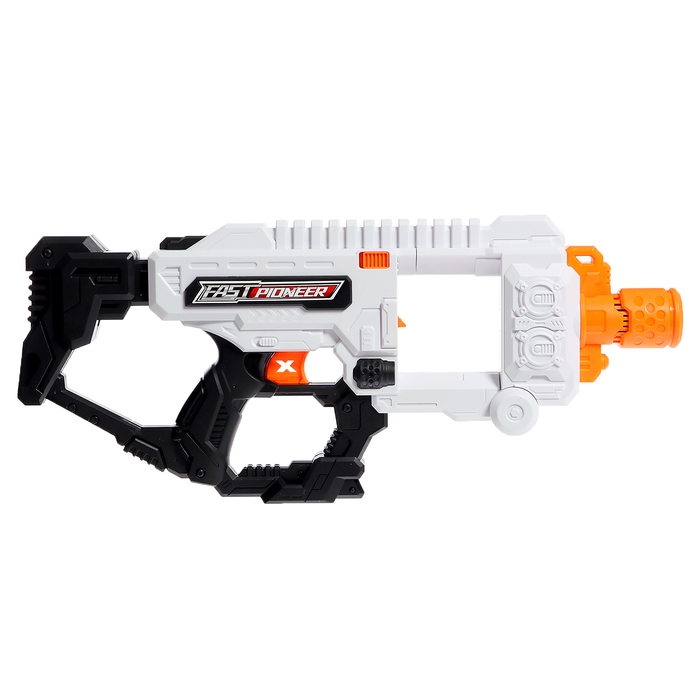 Бластер «Fast»,стреляет мягкими пулями, работает от батареек Бластер «Fast»,стреляет мягкими пулями, работает от батареек