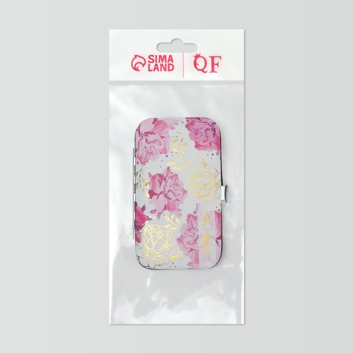 Набор маникюрный &laquo;Нежные пионы&raquo;, 7 предметов, в футляре