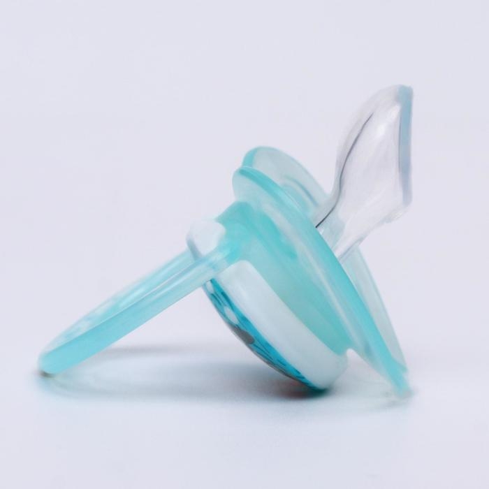 Соска - пустышка силиконовая ортодонтическая &laquo;Пигвинчик&raquo;, от 3 мес., цвет голубой